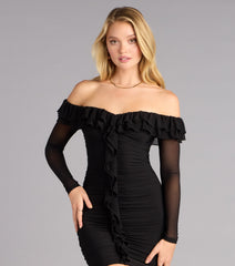 Flirt Alert Mesh Mini Dress