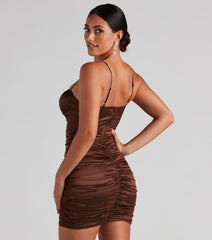 It Girl Energy Satin Mini Dress