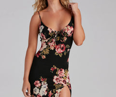 Floral Feels Scoop Neck Strappy Midi Dress