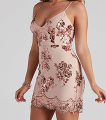Radiate Sequin V-Neck Mini Dress