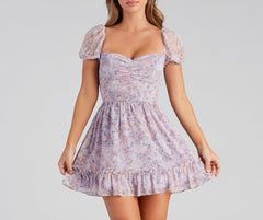 Sweet Beauty Ruffled Floral Dress