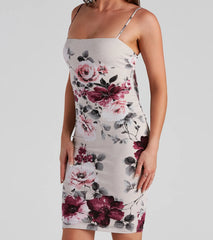 Chic Romance Floral Midi Dress