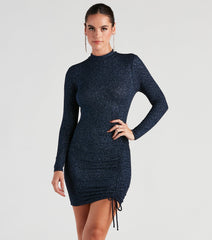 Sparkle Up The Night Glitter Knit Mini Dress
