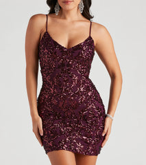 Party Shine Sequin Mesh Mini Dress