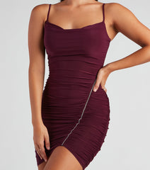 Coveted Glam Rhinestone Trim Dress