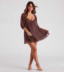 Floral Mart Chiffon Skater Dress