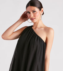 Flirty Attitude Bubble Hem Mini Dress