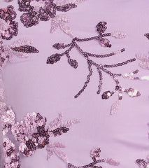 Pretty Elegance Tulle Lace-Up Floral Sequin Mini Dress