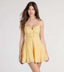 Spring Forward Strappy Back Skater Dress