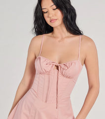 Such A Sweetheart Corset Lace-Up A-Line Short Dress