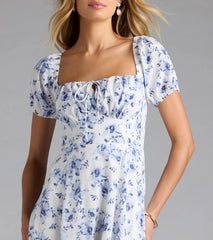 Charmingly Perfect Floral A-Line Midi Dress