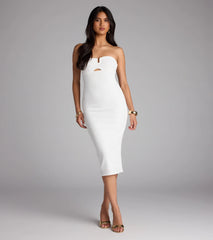 Sweetheart Status Tube Midi Dress