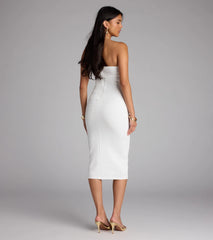 Sweetheart Status Tube Midi Dress