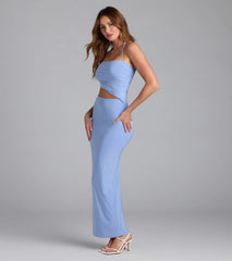 Sultry Mode Halter Cutout Maxi Dress