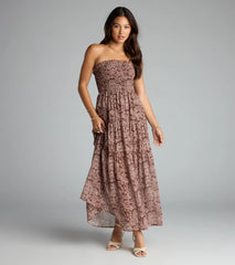Meet Me in the Meadow Chiffon Floral Maxi Dress