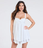 Sweet Memories Tie-Back Babydoll Mini Dress