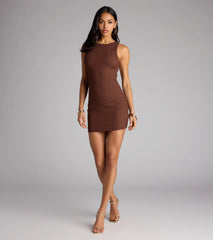 Lowkey Head Turner Open Back Mini Dress