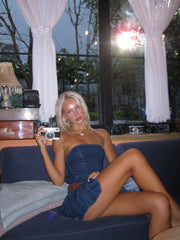 Flirt Factor Belted Denim Dress