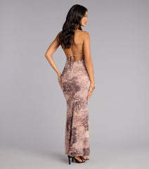 Floral Instinct Tie Back Maxi Dress