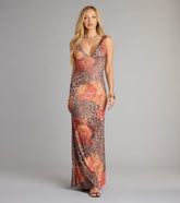 Wild Bloom Mesh Maxi Dress