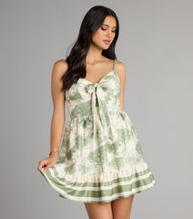 Daydream Date Bow-Front Skater Dress