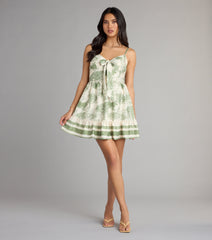 Daydream Date Bow-Front Skater Dress