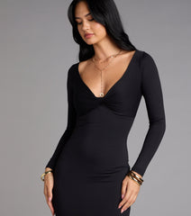 In the Moment Bodycon Midi Dress