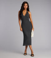 Retro Romance Halter Midi Dress