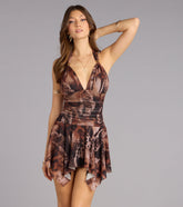 Wild Heat Halter Mini Dress