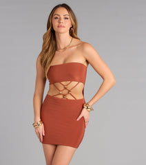 Sleek Attitude Cutout Mini Tube Dress