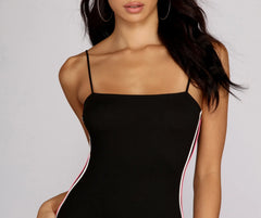 Vixen Side Stripe Mini Dress