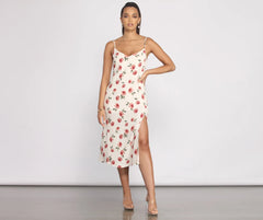 Keep It Rosey Slip Midi Dress