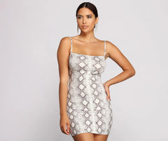 Viper Vixen Snake Print Mini Dress