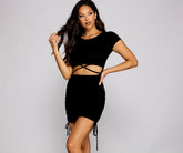 Stylish Stunner Ruched Mini Dress
