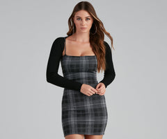 Plaid Perfect Sleeveless Mini Dress