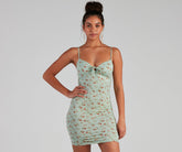 Idyllwild Floral Bust Tie Mini Dress