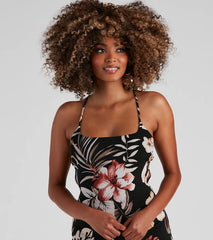 Tropic Beauty Strappy Midi Dress