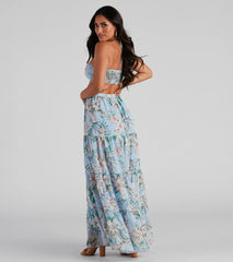 Bora Bora Floral Chiffon Maxi Dress