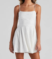 Easy Breezy Eyelet Skater Dress