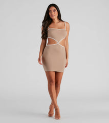 Chic Neutral Vibe Mini Dress