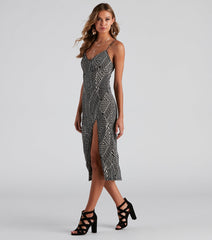 Call of The Wild Midi Slit Dress