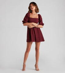 Give A Twirl Linen Skater Dress