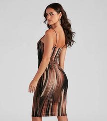 Rare Marble Pattern Midi Dress