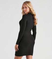 Cool Girl Casual Knit Mini Dress