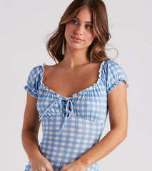 Picnic Time Gingham Mini Dress