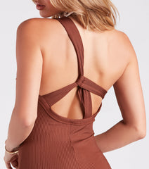 Flirt With Confidence Strappy Back Midi Dress
