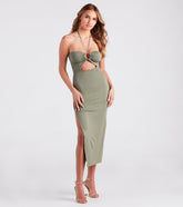 Paradise Lost Halter Cutout Midi Dress