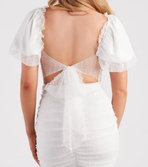 Flirty Allure Polka Dot Mesh Mini Dress