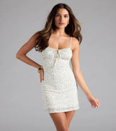 Fun In Floral Lace Mini Dress