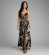 Chic Bliss Tie-Back Slit Maxi Dress